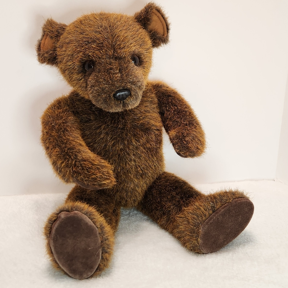 🩵Vintage Little Folk Brown Bear Made In England 1982 G. McBride Tiverton, Devon - Picture 2 of 11